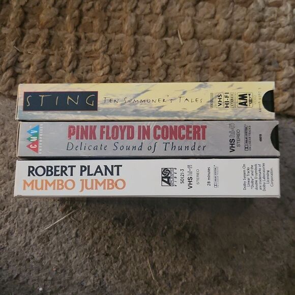 Pink Floyd, Sting, Robert Plant Concert VHS Tapes - Picture 3 of 3